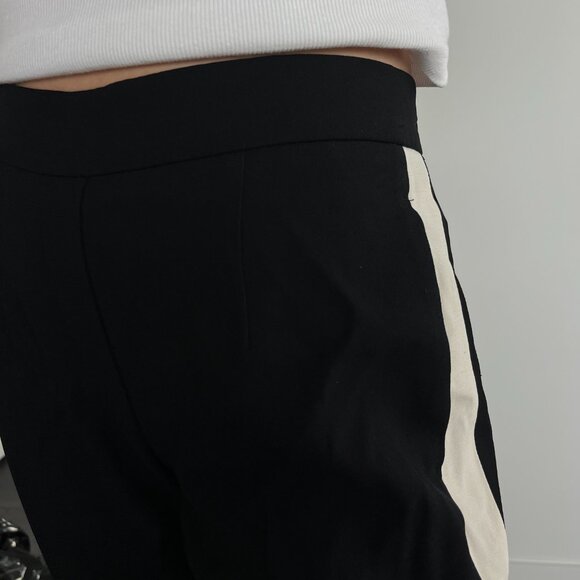 Babaton Aritzia Black Dress Pants w/ White Stripe - size 4 - Picture 7 of 8